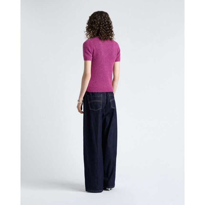 Cue Brushed Alpaca Wool Blend Short Sleeve Tee image number 5